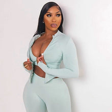 Load image into Gallery viewer, Contour Coded 3 Piece Pant set - Boujie Blue
