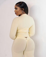 Load image into Gallery viewer, Contour Coded 3 Piece Pant set - Pastel Yellow

