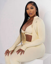 Load image into Gallery viewer, Contour Coded 3 Piece Pant set - Pastel Yellow
